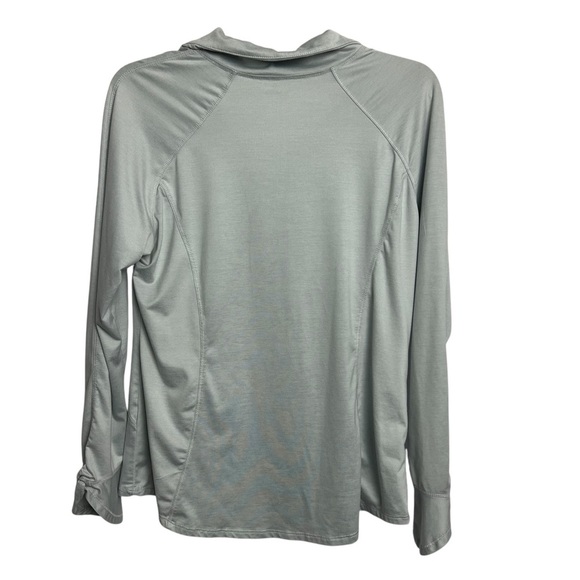 PrAna Women’s Pullover 1/4 Zip Top Sz Large Color Gray Long Sleeves Stretch - Picture 3 of 9